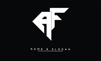 FA, AF Abstract Letters Logo Monogram