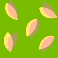 Abstract colorful leaves seamless pattern. Blur leaves pattern for background and wallpaper