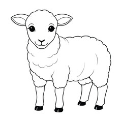 animal vector illustration of a sheep
