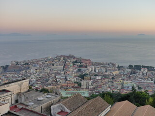 Obraz premium Sunset Napoli Naples Italia view