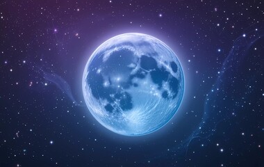 Obraz premium Panoramic view of the moon out in the space