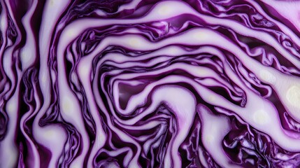 Red Cabbage Layers Abstract Texture Detail