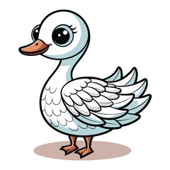 animal vector illustration of a duck 