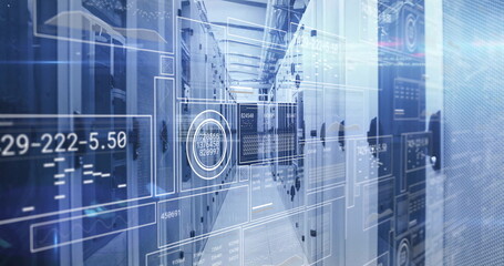 Image of data processing over computer servers