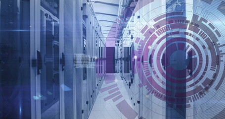 Image of data processing over computer servers