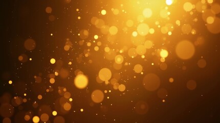 Falling gold lights gala texture gold abstract sparkle dust particles light dark pattern Gold overlay bokeh
