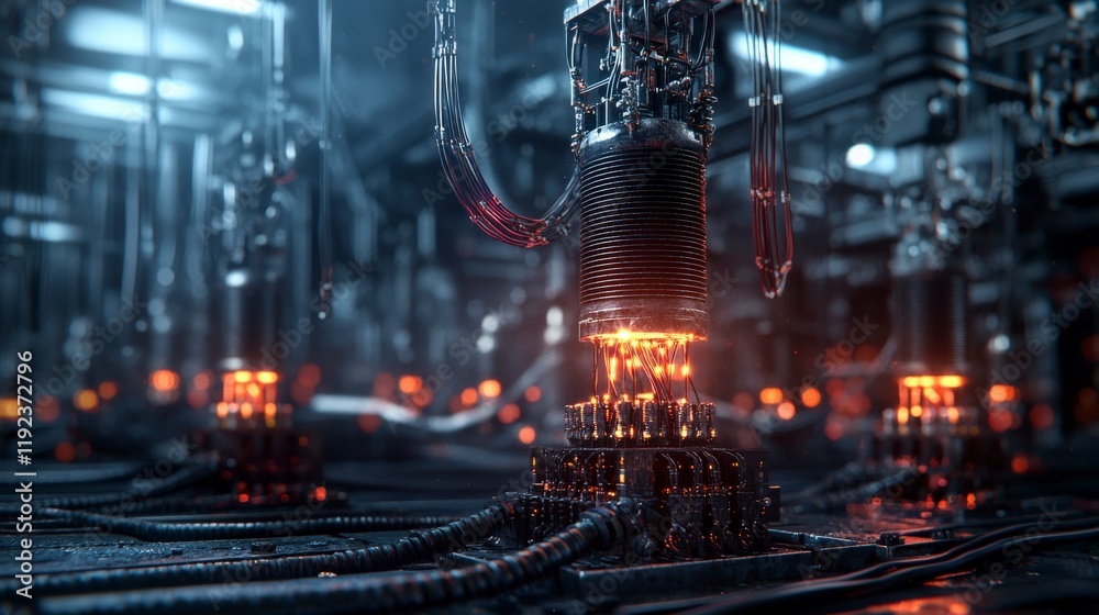 Aufkleber exploring advanced energy optimization in industrial facilities digital art depicting futuristic per
