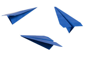 paper airplane isolated on white