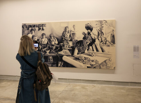  60th Art Biennale in Venice. Pour elles toutes / Myrninerreset / by Gulia Andreani. Acrylic on Canvas