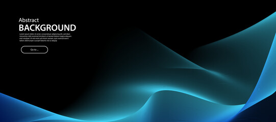 Abstract black dark blue gradient background, business technology digital communication template, ai artificial intelligence creative illustration element, banner poster cover pattern graphic vector.