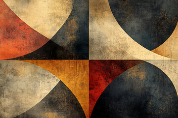 Earthy Balance: A Composition of Shapes and Tones