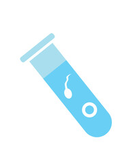 Sperm and egg in vitro as in vitro fertilization concept, simple isolated vector stock illustration with IVF
