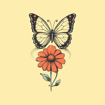 Adobe Illustrator Artwork Colorful flower india or asian type