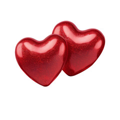Fototapeta premium red heart isolated on white