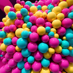 Obraz premium The image might include a mix of rich hues, such as neon pinks, blues, purples, and greens, blended together in a way that creates depth and movement.