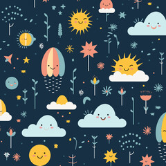 Adobe Illustrator Artwork Colorful flower india or asian type