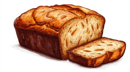 Highquality 169 image of banana bread with slice cut out