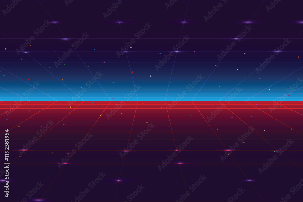 Wall mural pixel art background. 8 bit game. retro game. for game assets in vector illustrations. retro futuris