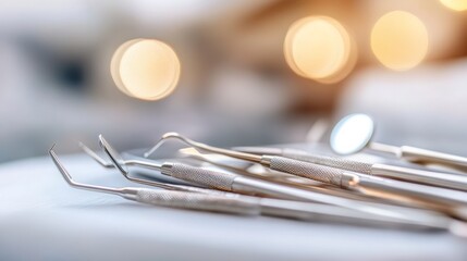 dental tools on a white background