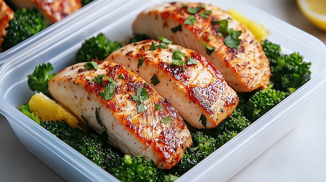 Meal prep routine, organized food plans, vibrant dishes, and structured visuals