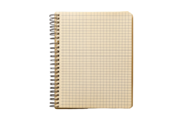 Blank grid notebook for sketches, ideas, and math calculations. Perfect clean surface!