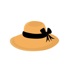 Beach hat for summer and holiday vector illustration