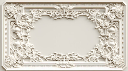 Obraz premium Ornate decorative frame design artistic studio digital artwork contemporary environment close-up view elegance concept
