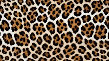 Leopard tiger skin seamless pattern texture print on white background