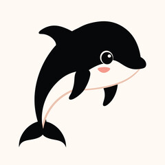 Naklejka premium dolphin simple outline icon