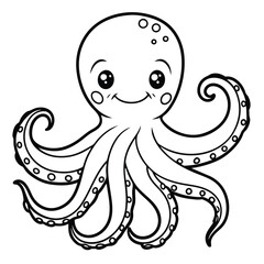 octopus  simple outline icon