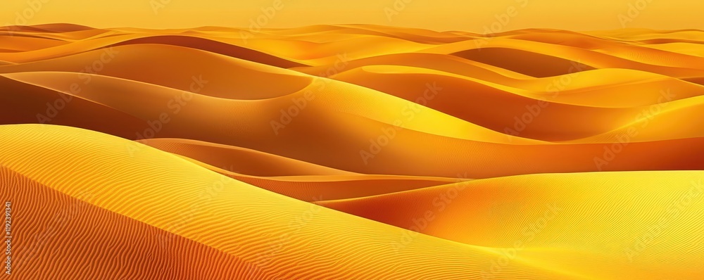 Poster vivid gradient concept. waves of golden sand create a serene and captivating desert landscape under 