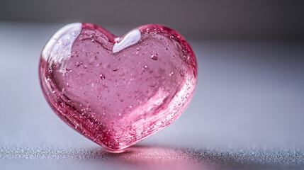 Fototapeta premium Heart-shaped decoration made of crystal for Valentine's Day celebration