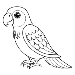 Fototapeta premium parrot simple outline icon