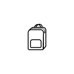 Outline Backpack Icon on White Background