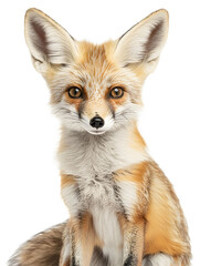 Fototapeta premium Stunning Fennec Fox Portrait: A Close-Up of an Adorable Desert Dweller