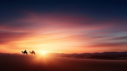 Stunning Sunrise Over the Sahara Desert's Erg Chebbi Dunes