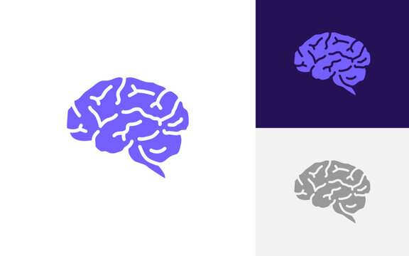 brain logo vector illustration, tech brain logo template