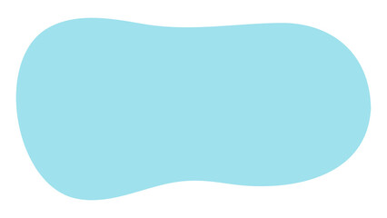 Blue blob png sticker, transparent background