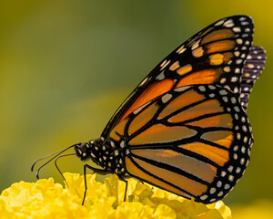 Monarchfalter auf einer Tagetes