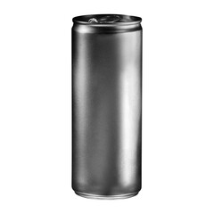 Silver aluminum can with copy space