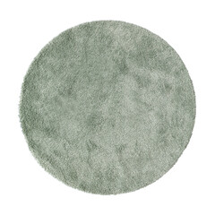 Gray fluffy rounded shape floor carpet design element