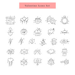 valentine'slove icon element set