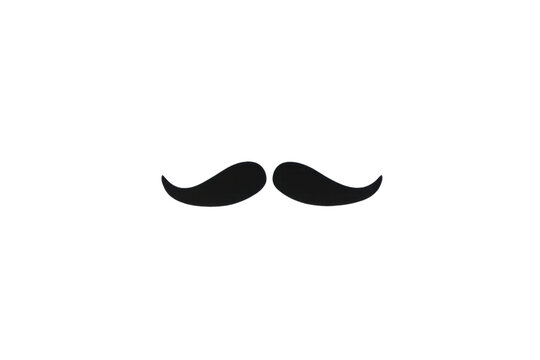 Stylish black mustache illustration on transparency background, perfect for various design projects and themes. This simple yet elegant graphic adds touch of charm and personality
