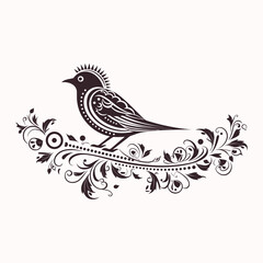 Flower sketch and tree vector shapes designs