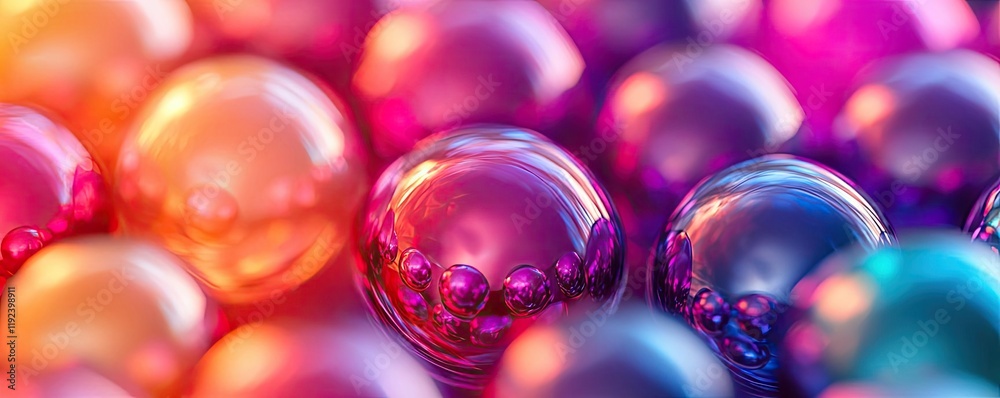 Poster vivid gradient concept. colorful abstract spheres create a vibrant, artistic background for creative