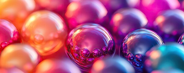 Vivid gradient concept. Colorful abstract spheres create a vibrant, artistic background for creative projects.
