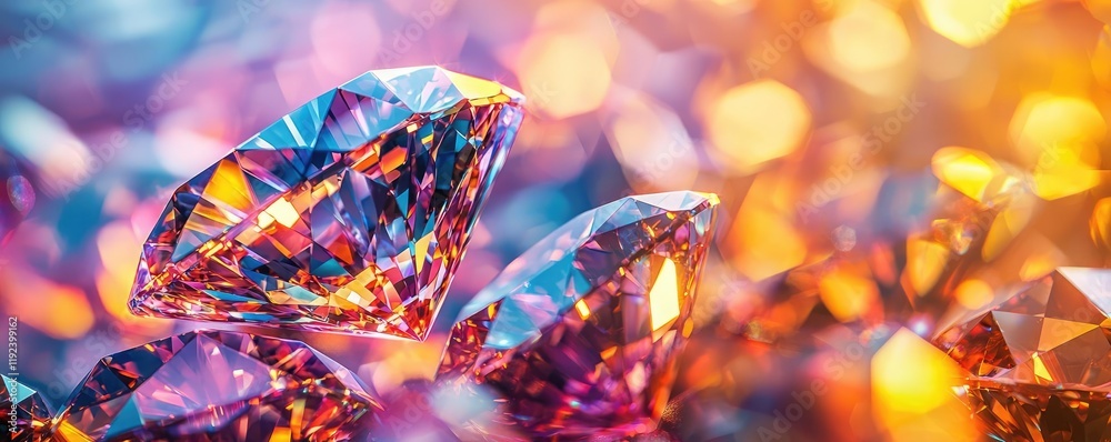 Poster vivid gradient concept. colorful gems sparkling with light, showcasing luxury and elegance in a vivi