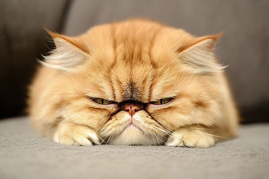 Grumpy Persian Cat