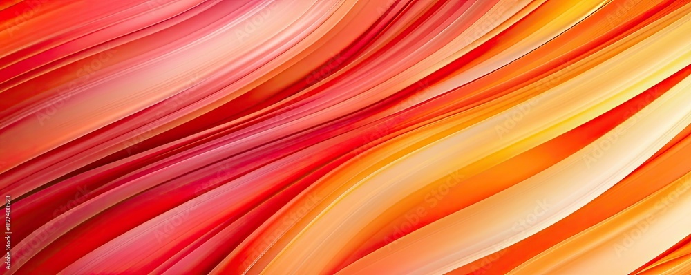 Poster Vivid gradient concept. Vibrant red and orange waves creating a dynamic and fluid abstract background.