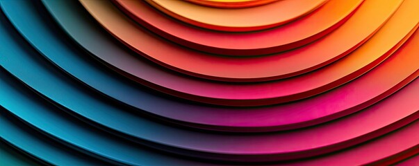 Fototapeta premium Vivid gradient concept. Vibrant, colorful concentric circles creating a modern, abstract background.